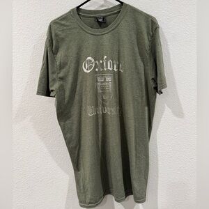Oxford University Green Cotton Blend Men’s Short Sleeve Crewneck T-Shirt Size XL